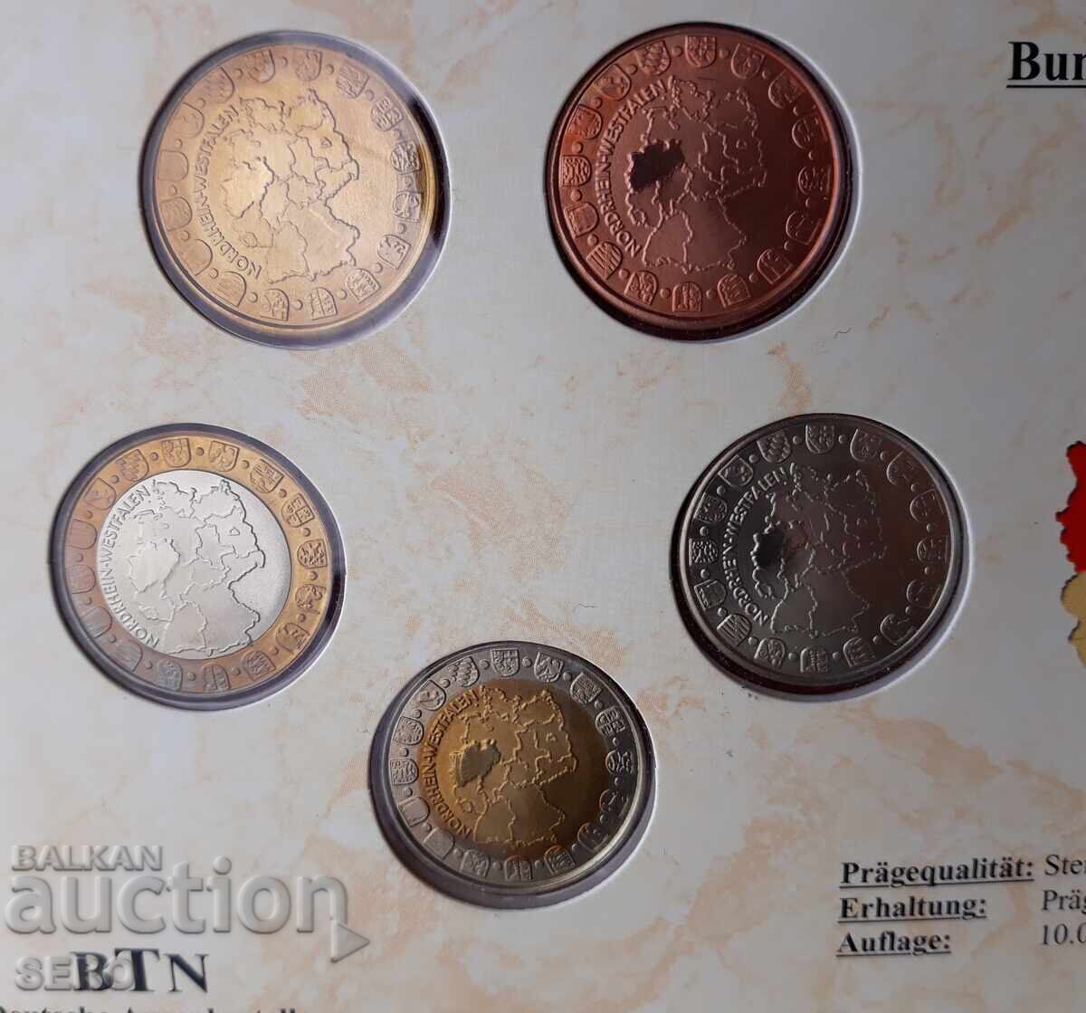 Livrarea Germania-Renania de Nord-Westfalia-SET de 5 medalii frumoase