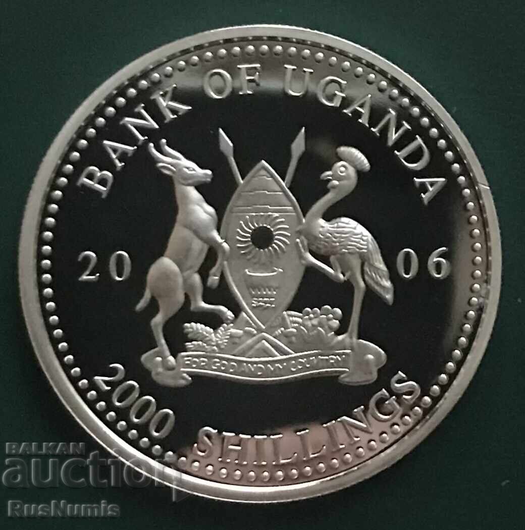 Ουγκάντα. 2000 σελίνια 2006. Θρυλικοί ποδοσφαιριστές με τιμή 85.00 BGN | € 43.46 Ουγκάντα. 2000 σελίνια 2006. Θρυλικοί ποδοσφαιριστές με τιμή 85.00 BGN | € 43.46
