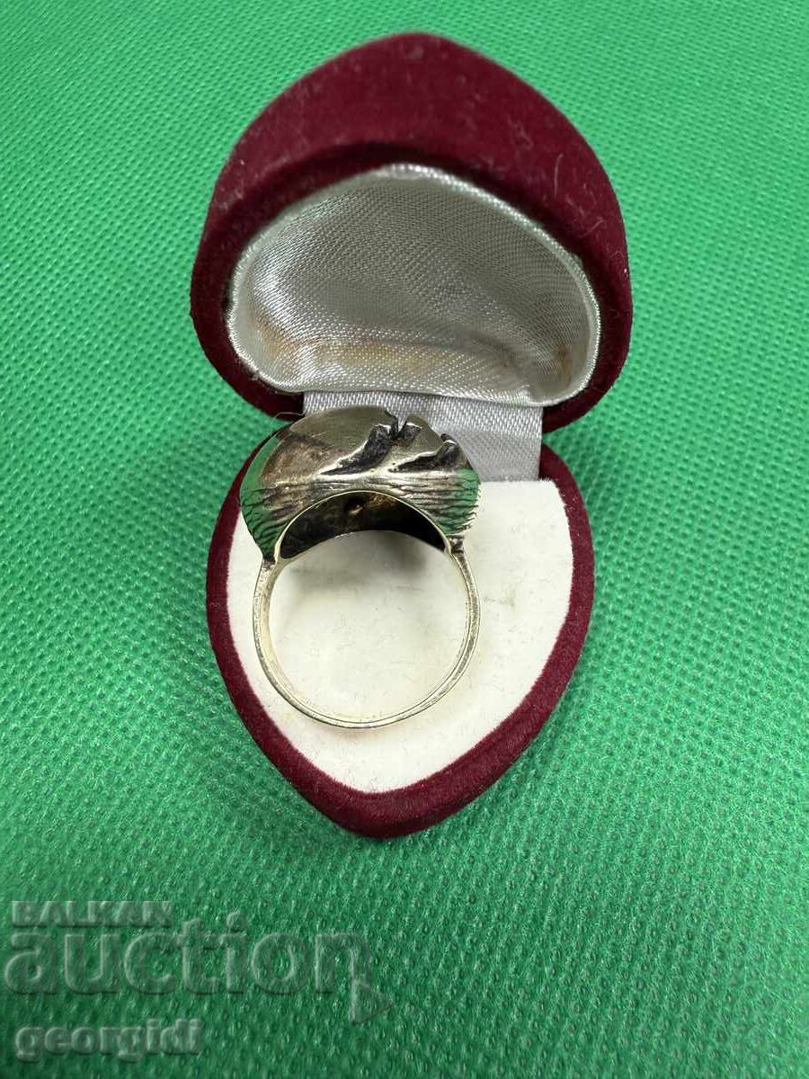 Delivery of Handmade silver ring with gold plating - 835. No. 7649