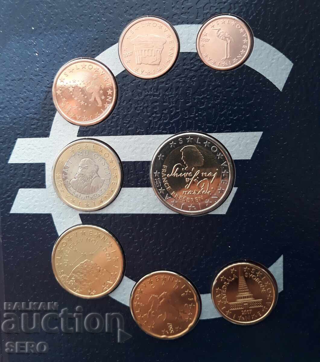 Licitație Slovenia SET 2007 din 8 euro monede - lipsește medalia