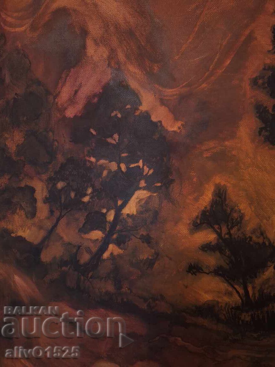 Δημοπρασία Αυθεντικός πίνακας - Πύρινο δάσος Δημοπρασία Αυθεντικός πίνακας - Πύρινο δάσος