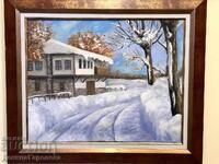 Denitsa Garelova Oil Painting, Framed 50/40 "White Winter"