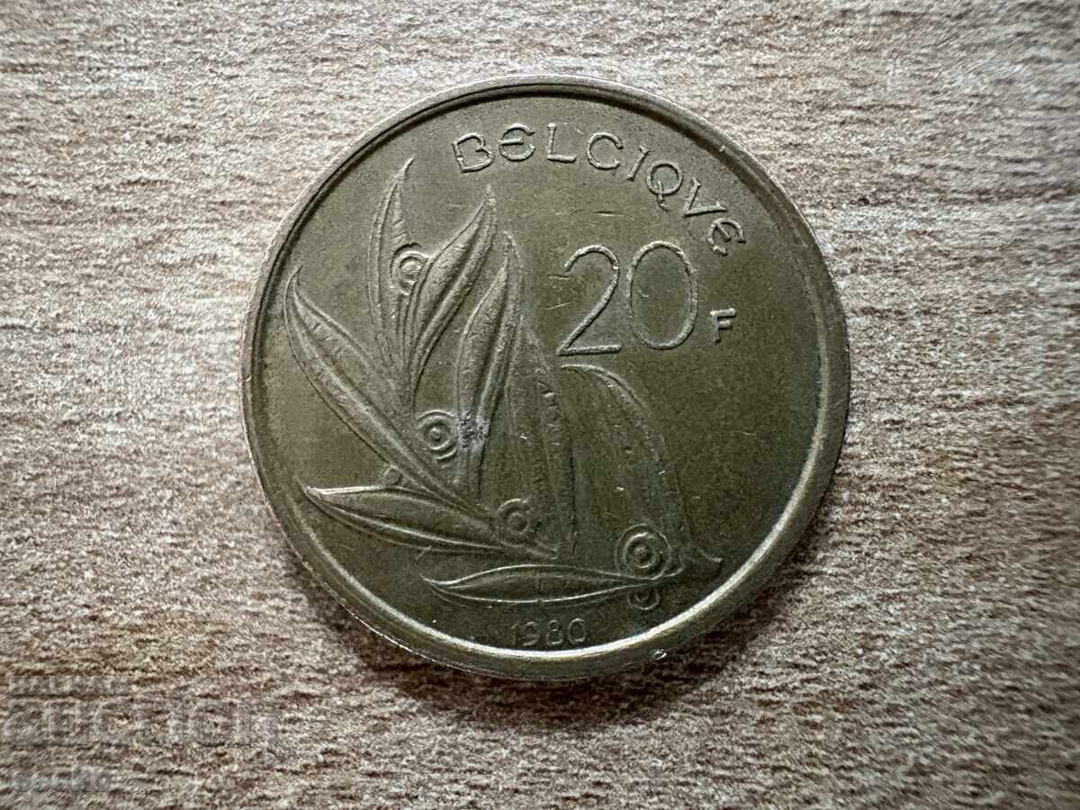 Belgia - 20 franci (1980) - BELGIQUE