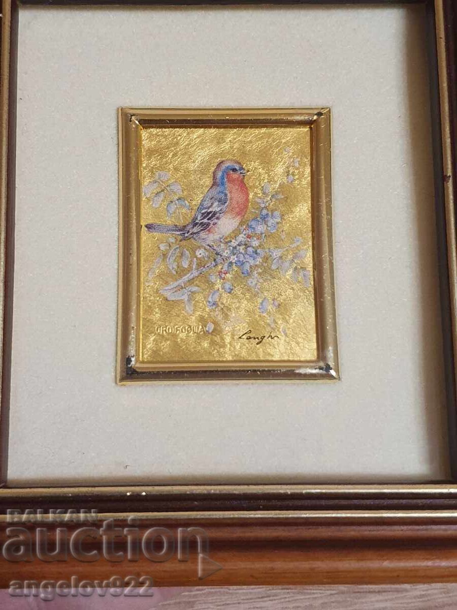 Παράδοση Λιθογραφία σε αυθεντικό φύλλο χρυσού 960 % 23 καρατίων!!! Παράδοση Λιθογραφία σε αυθεντικό φύλλο χρυσού 960 % 23 καρατίων!!!