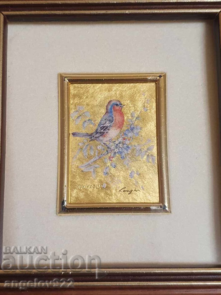 Λιθογραφία σε αυθεντικό φύλλο χρυσού 960 % 23 καρατίων!!! - 5 Λιθογραφία σε αυθεντικό φύλλο χρυσού 960 % 23 καρατίων!!! - 5