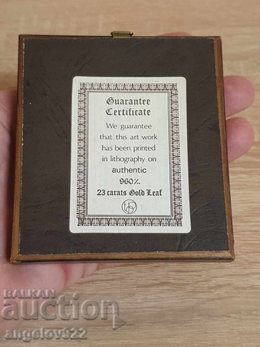 Λιθογραφία σε αυθεντικό φύλλο χρυσού 960 % 23 καρατίων!!! - 6 Λιθογραφία σε αυθεντικό φύλλο χρυσού 960 % 23 καρατίων!!! - 6