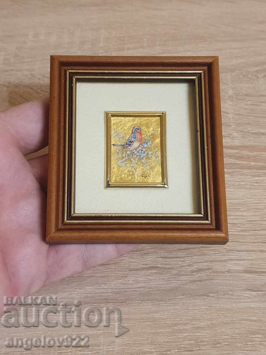 Λιθογραφία σε αυθεντικό φύλλο χρυσού 960 % 23 καρατίων!!! Λιθογραφία σε αυθεντικό φύλλο χρυσού 960 % 23 καρατίων!!!