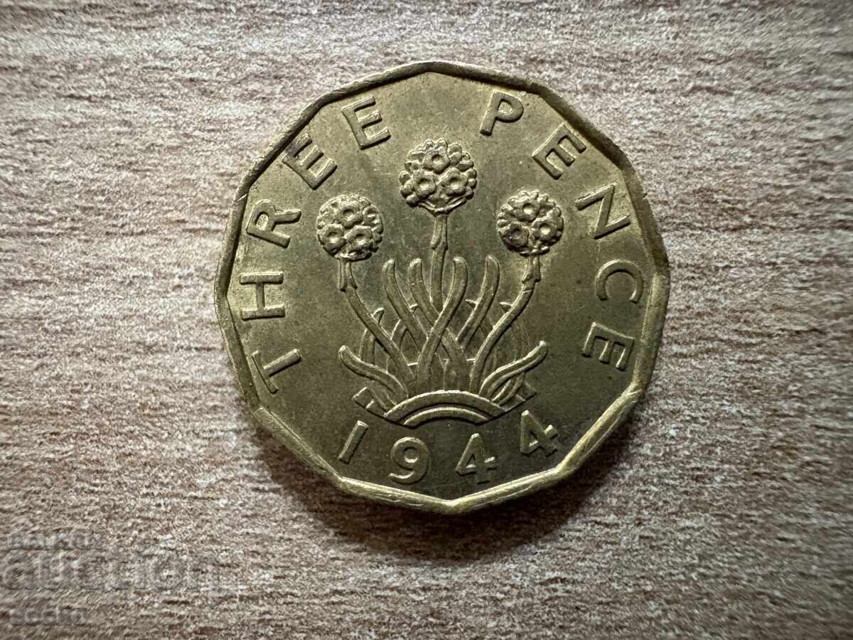 United Kingdom - 3 Pence (1944) United Kingdom - 3 Pence (1944)