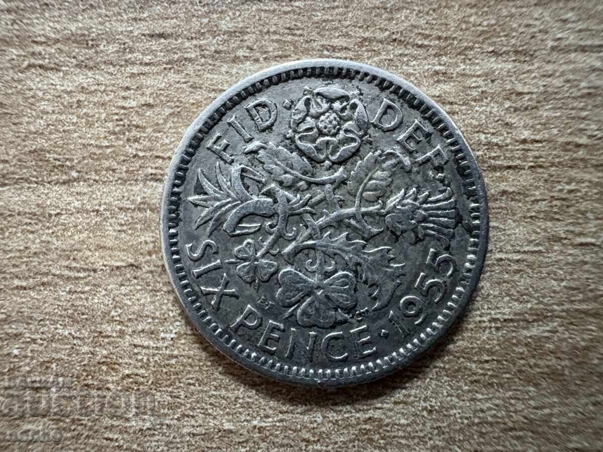 Marea Britanie - 6 pence (1955) Marea Britanie - 6 pence (1955)