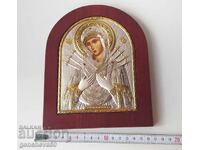 Icoană de argint a Sfintei Fecioare Maria Semistrelna/certificat
