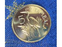 Malawi 5 Tambala coin, 1995