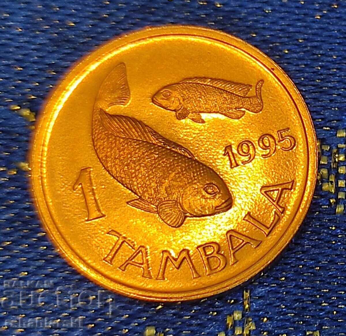 Malawi 1 tambala coin, 1995