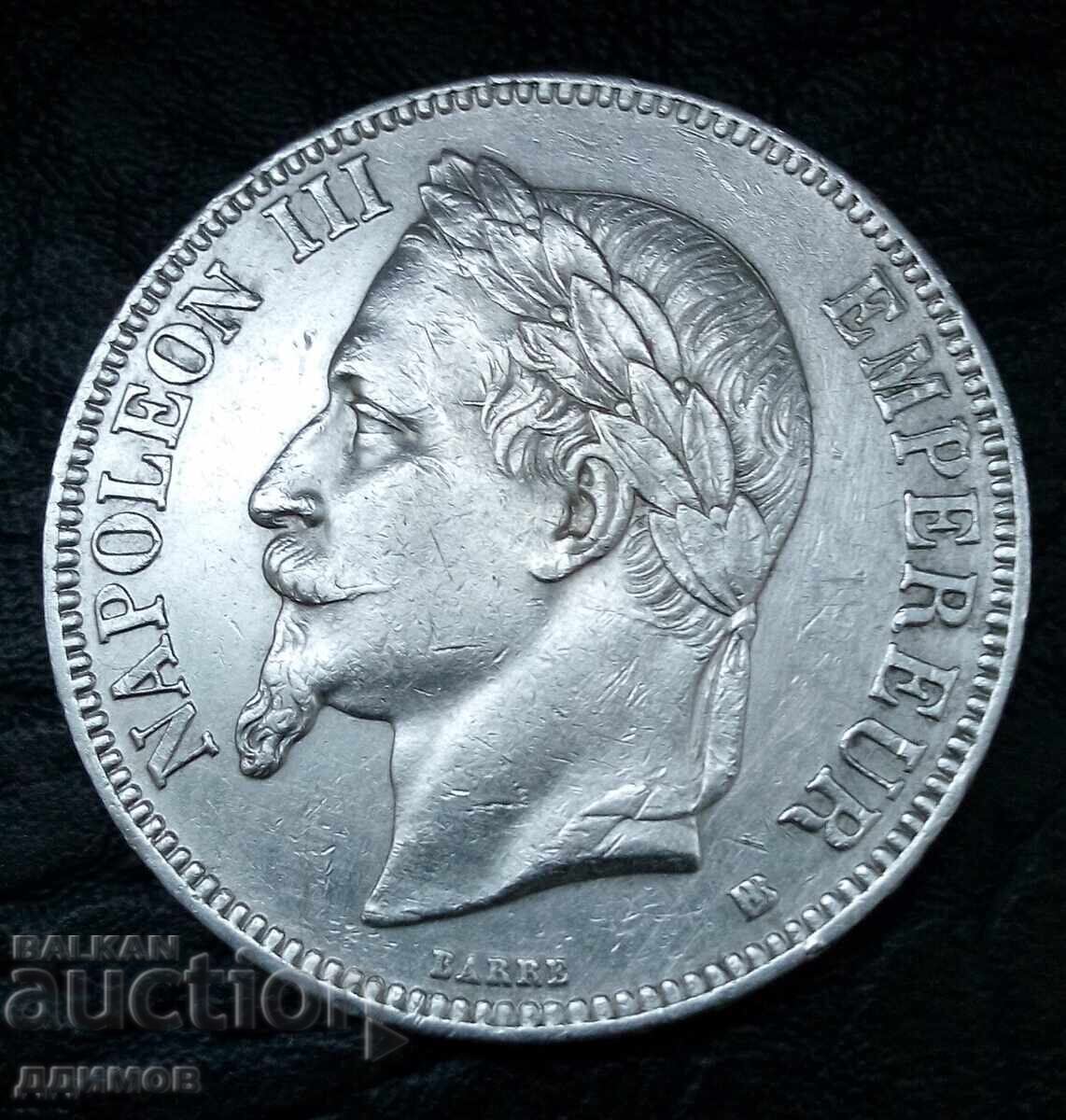 5 φράγκα 1868 Ναπολέων ΙΙΙ Γαλλία 5 φράγκα 1868 Ναπολέων ΙΙΙ Γαλλία