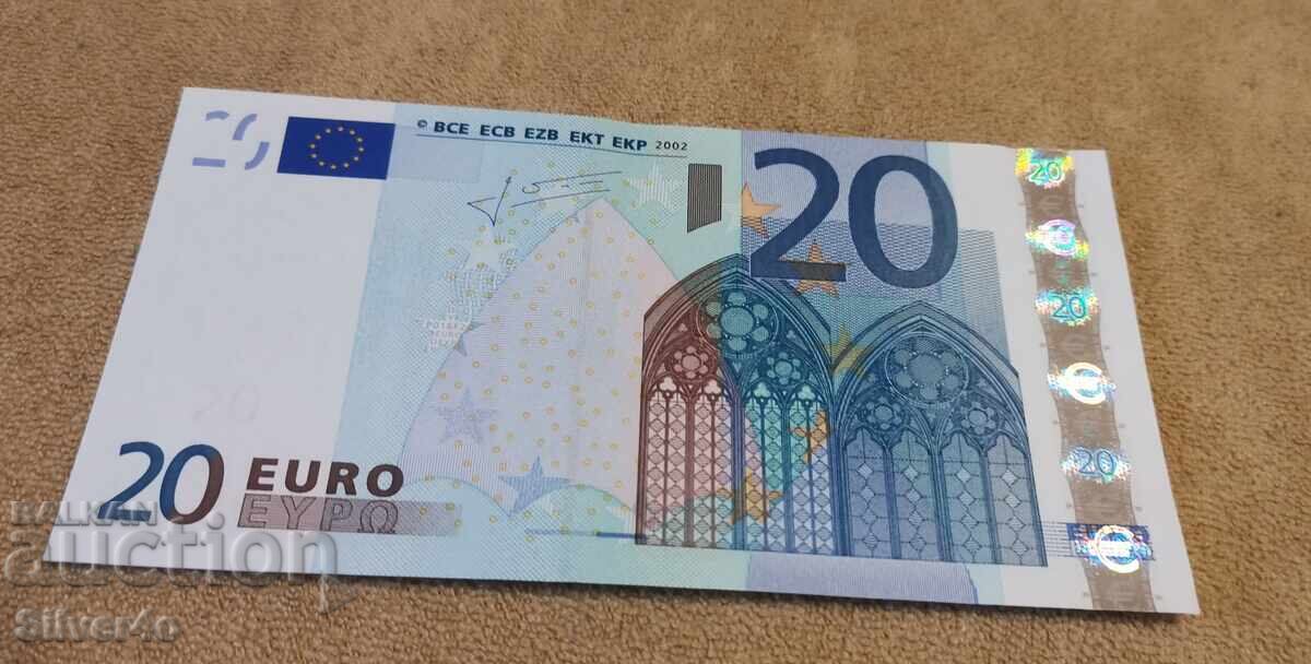 ЕВРОПА EUROPA 20 Евро Euro емисия issue 2002  EF с цена 62.00 лв. | € 31.70