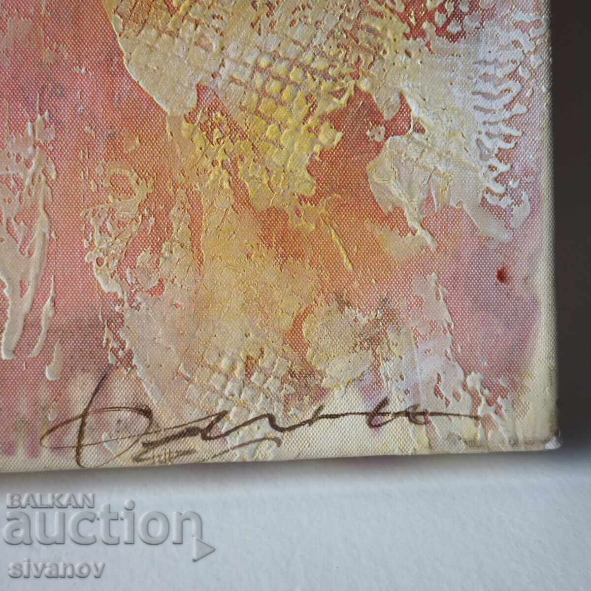 Auction Interesting painting, signed, 50x50cm #6219 Auction Interesting painting, signed, 50x50cm #6219