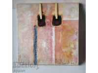 Interesting painting, signed, 50x50cm #6219