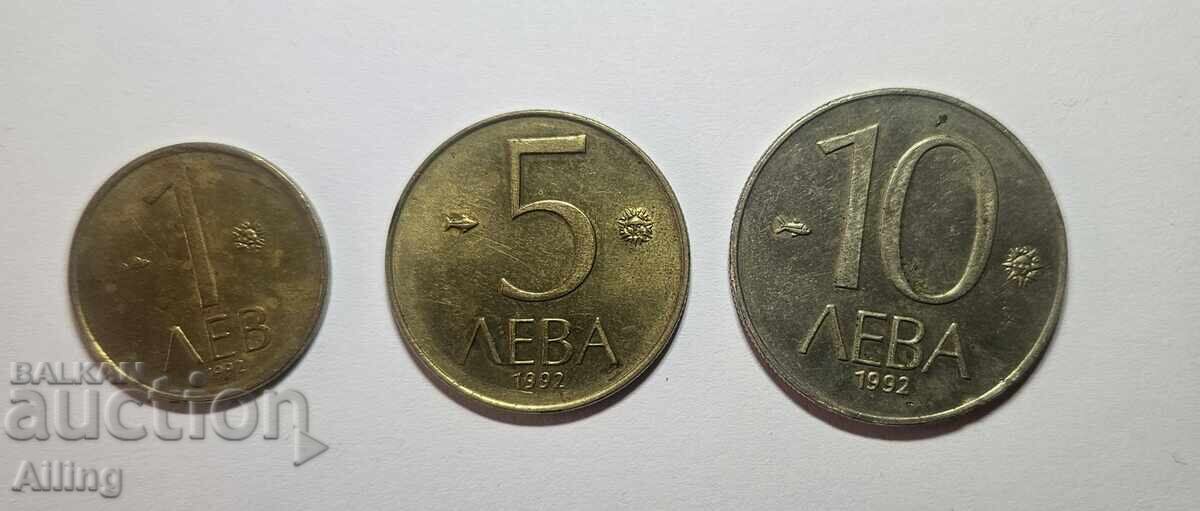 Lot of coins 1lv 2lv 5lv 1991 Lot of coins 1lv 2lv 5lv 1991