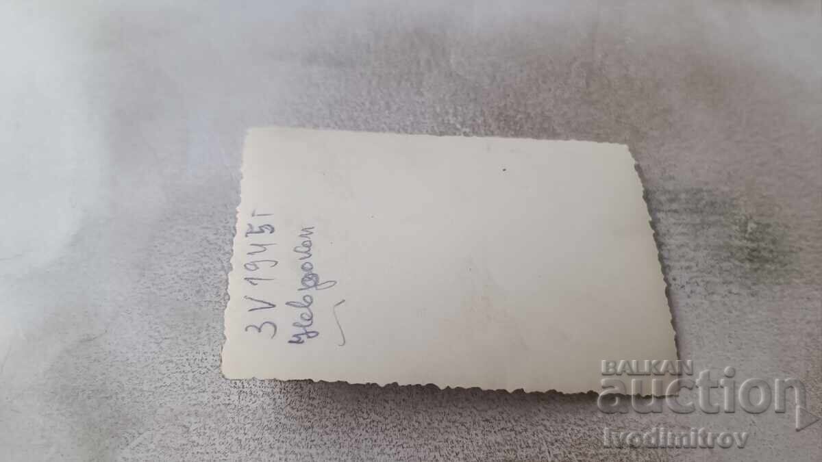 Photograph Nevrokop (Gotse Delchev) Youths on the Square 1945 with price 2.35 BGN | € 1.20