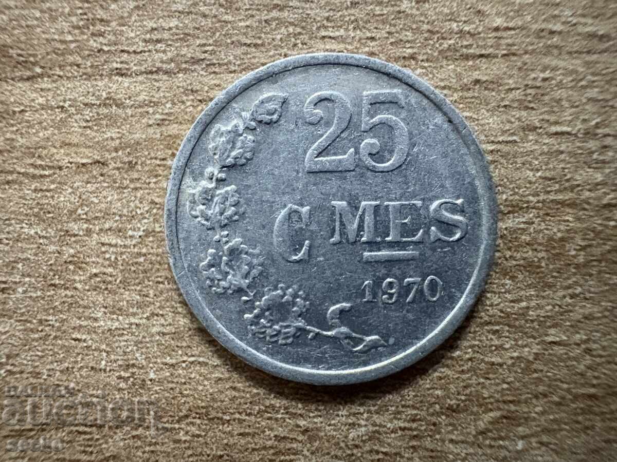 Люксембург - 25 сантима (1970)