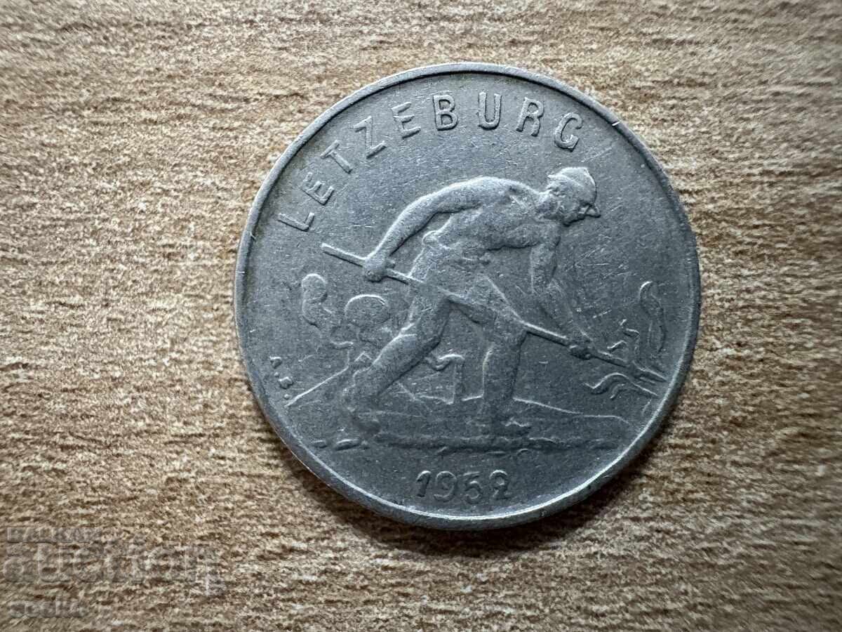 Λουξεμβούργο - 1 φράγκο (1952) με τιμή 0.35 BGN | € 0.18 Λουξεμβούργο - 1 φράγκο (1952) με τιμή 0.35 BGN | € 0.18