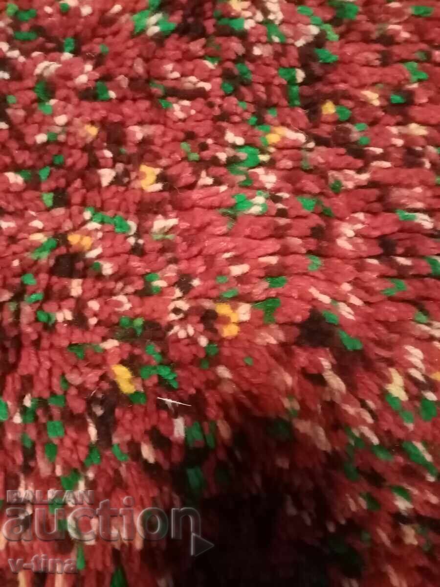 Old woven multi-colored kilim rug - 6