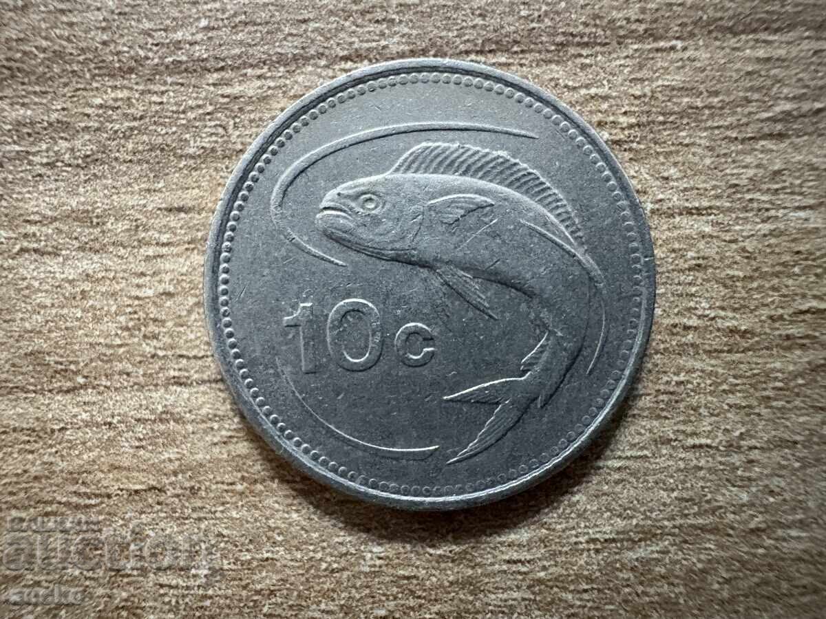 Малта - 10 цента (1986) Малта - 10 цента (1986)