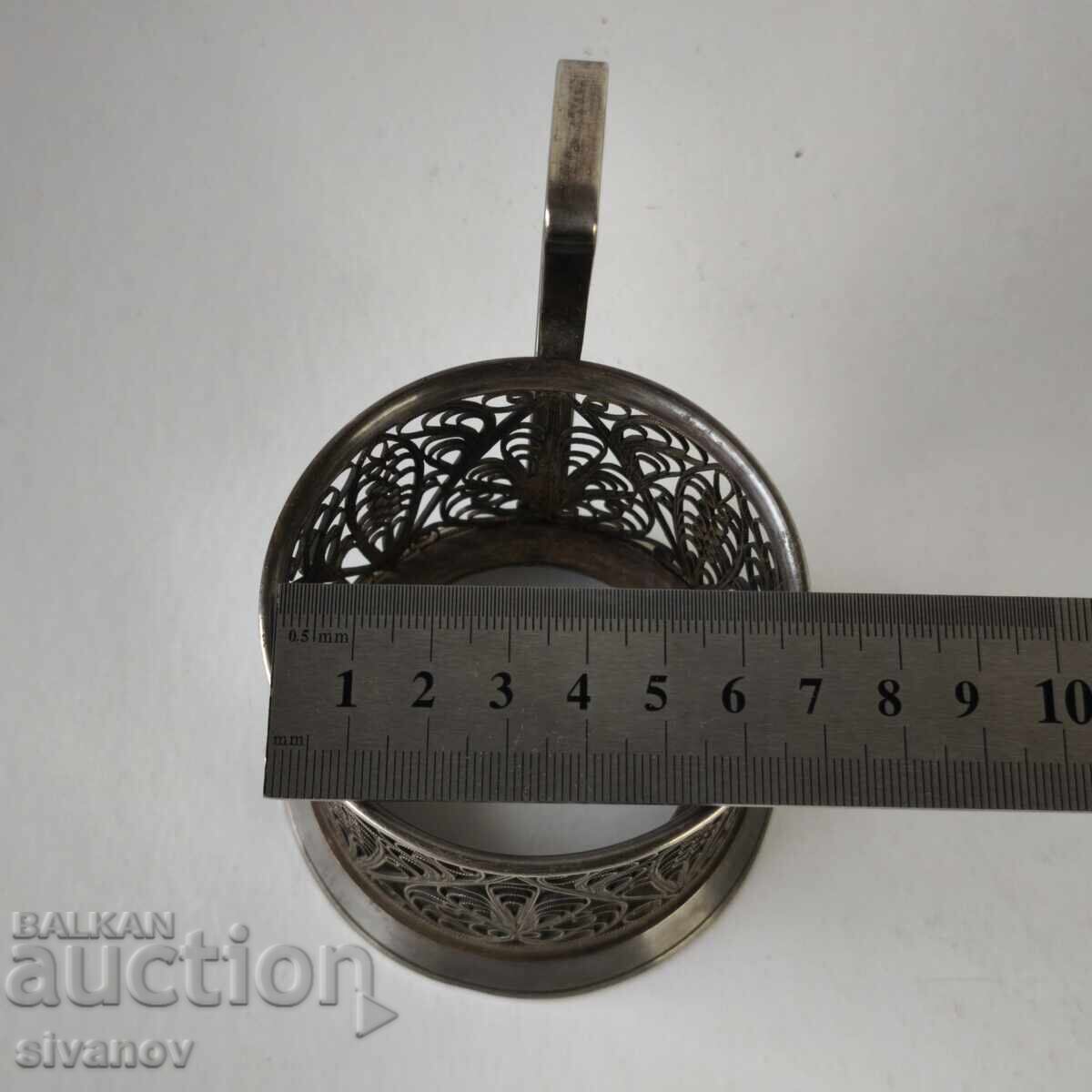 Σετ αντίκες από 2 φλιτζάνια φιλίγκρι Σοβιετικής Ένωσης #6220 - 7