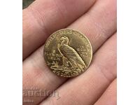 Gold Coin American 2.5 Dollars 1911 Indian Head