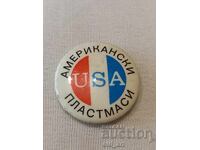 Badge - Exhibition "American Plastics"