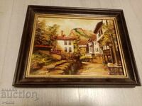 Tablou vechi pictat în ulei Melnik Hristo P. Ivanov