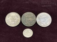 Lot monede de argint țariste 100 lv _3buc.20 lv -1buc