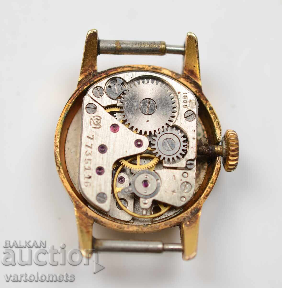 Auction  Women's watch SLAVA USSR with gold plating 20 Mk - not working