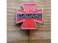 Veche insignă militară a Crucii Roșii Italiene