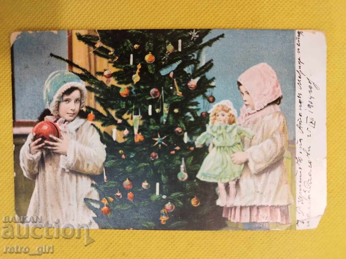 Old, used postcard from the beginning of the 20th century