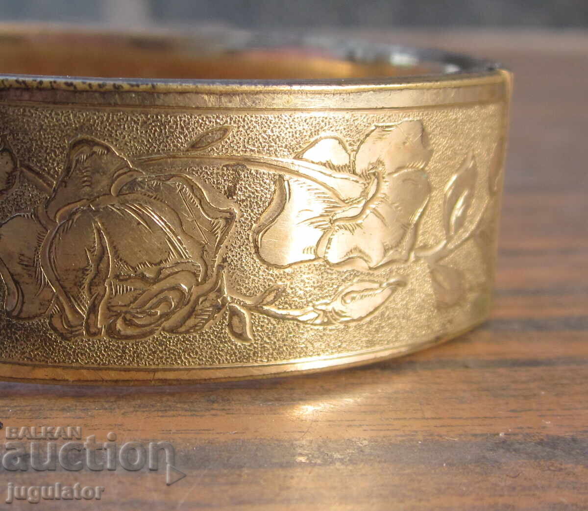 Auction Antique Ladies' Gold-Plated Bracelet, Doublé, Marked Auction Antique Ladies' Gold-Plated Bracelet, Doublé, Marked