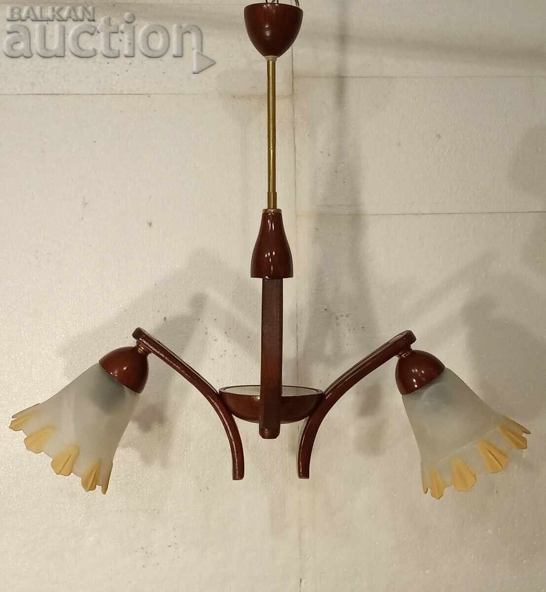 Abașur din lemn cu 2 sticle