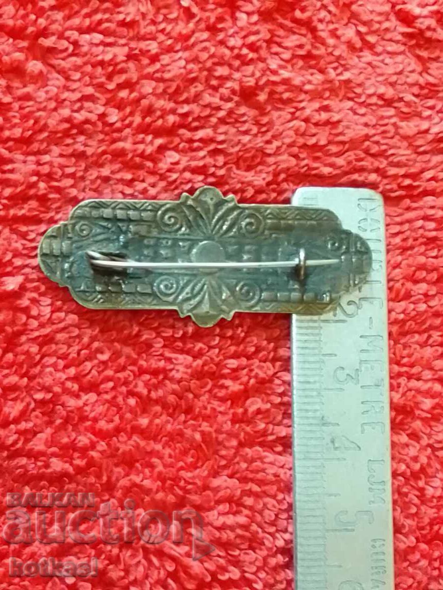 Livrarea Veche broșă metalică Ornament Închizătoare Art Deco 1920-1930