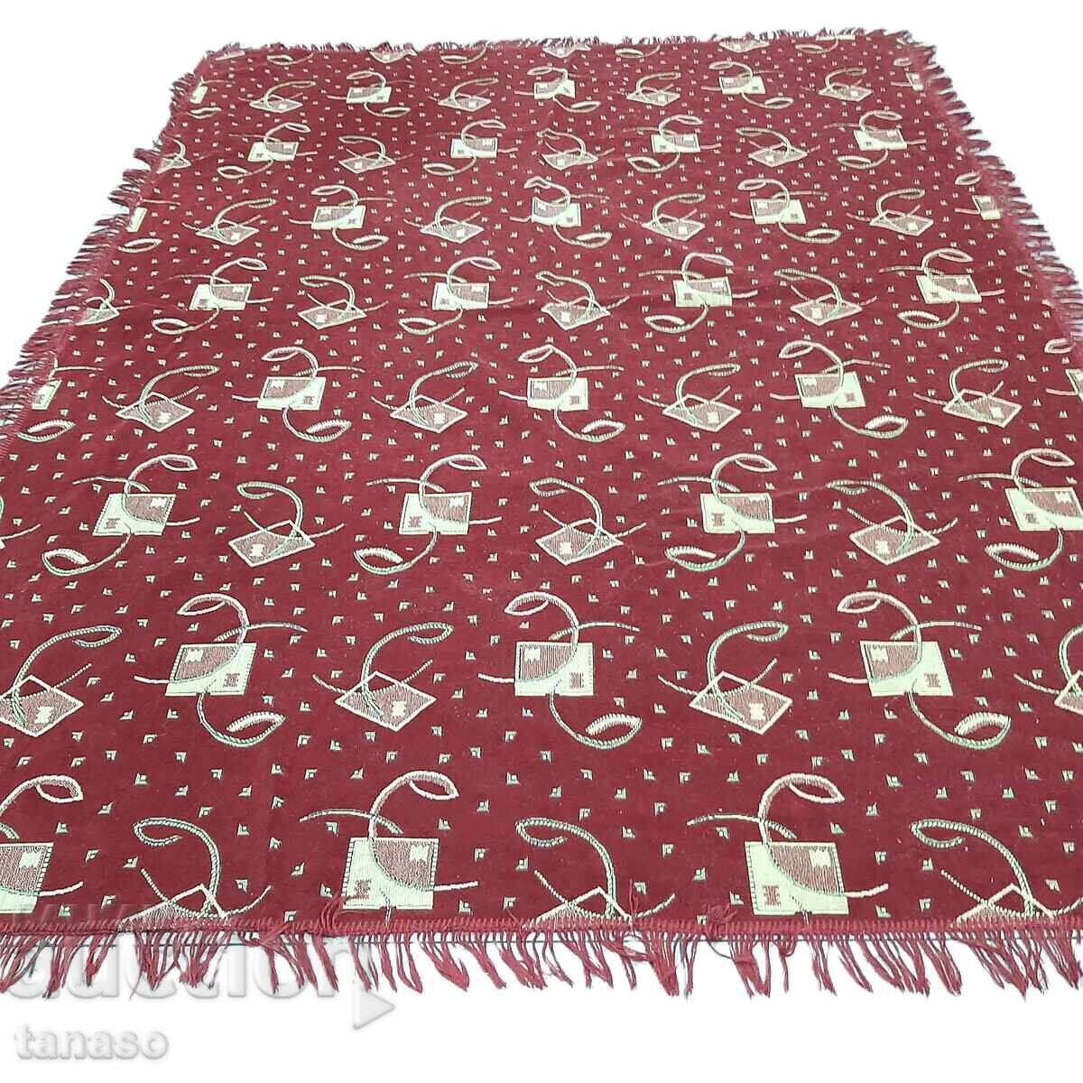 Old oriental jacquard rug - 5