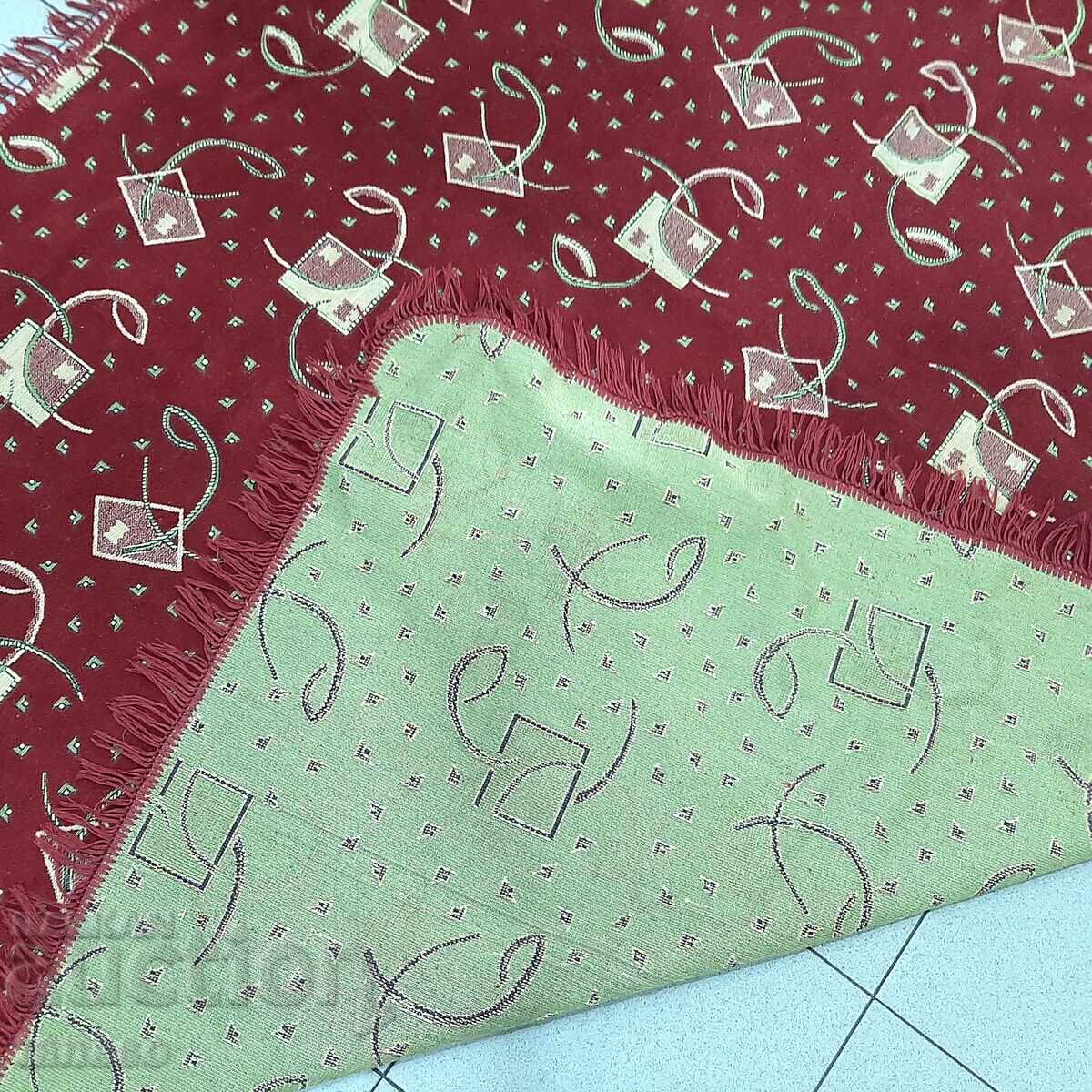 Old oriental jacquard rug - 6