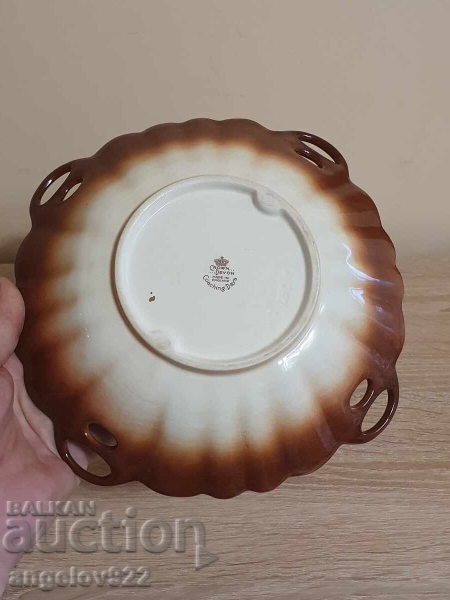 English porcelain fruit bowl Crown Devon - 6