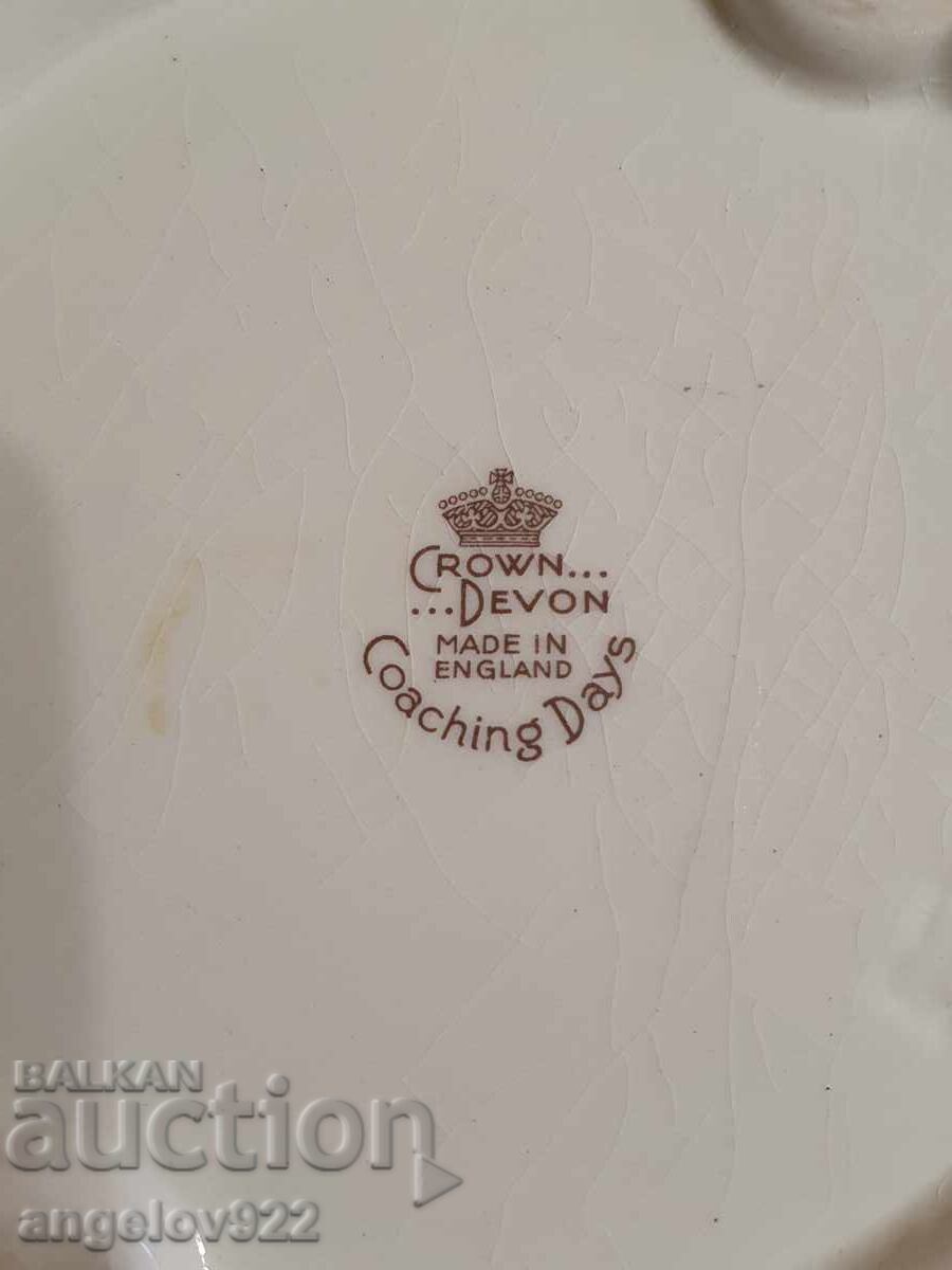 English porcelain fruit bowl Crown Devon - 7