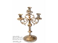 Mare sfeșnic metalic vechi pentru 4 lumânări