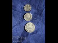 Monede BG 1, 2, 5 stotinki 1962