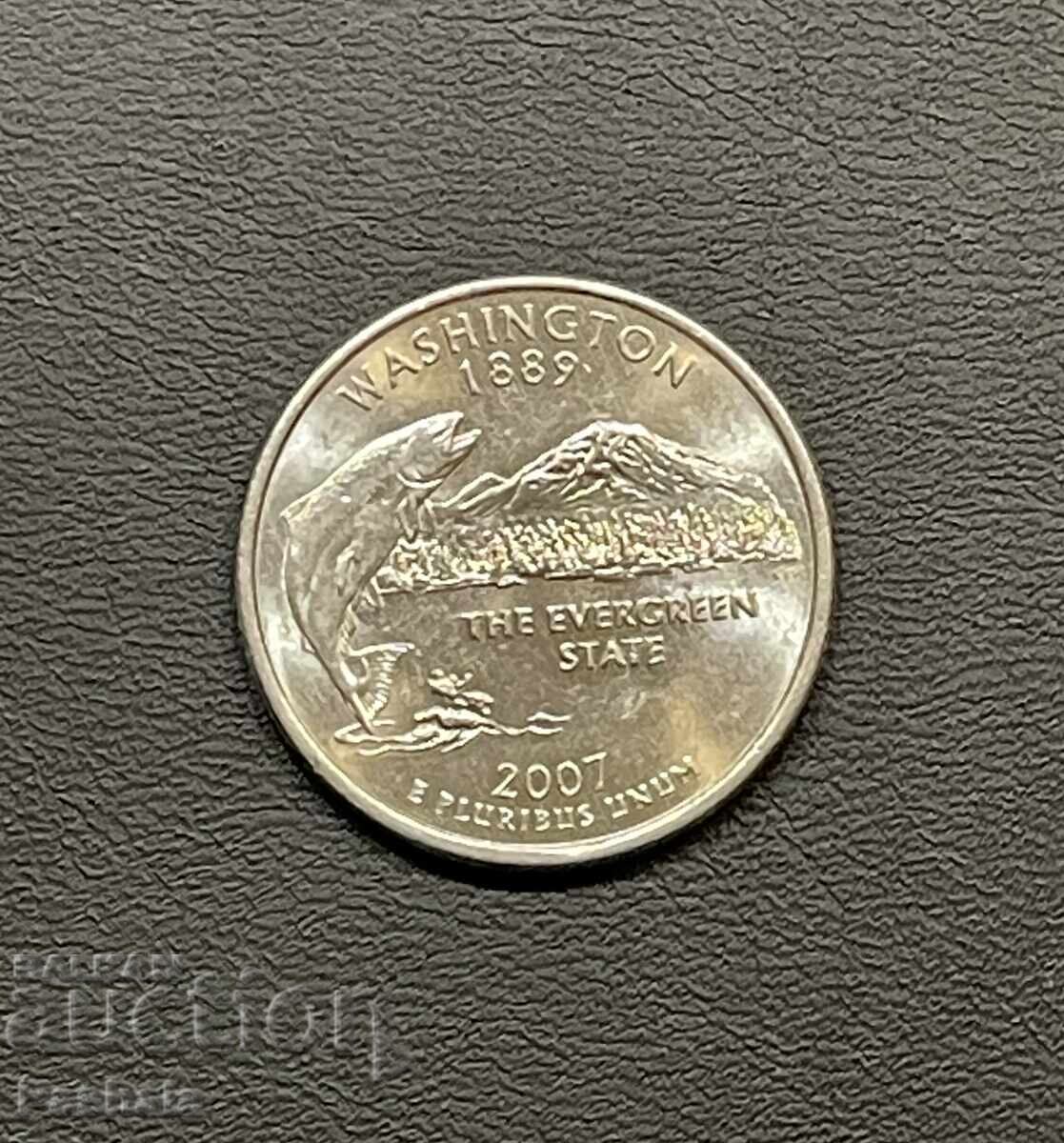 SUA 25 cenți 2007 WASHINGTON