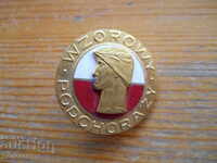 Polish Military Award Badge (gilded, enamel, screw-back)