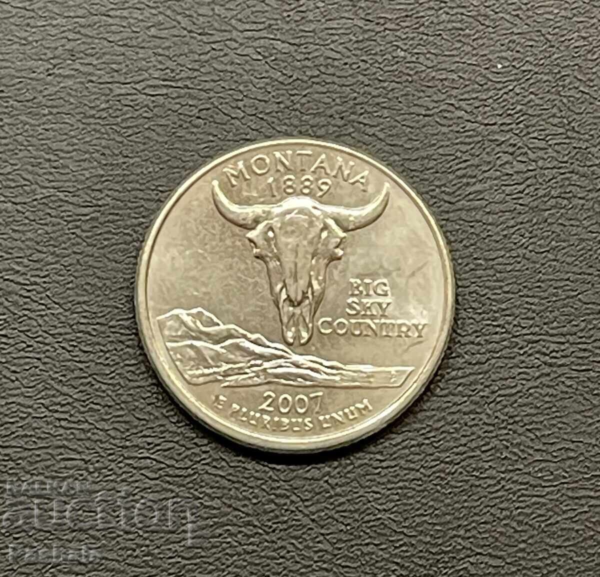 ΗΠΑ 25 σεντ 2007 MONTANA