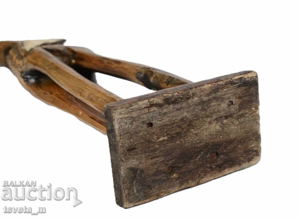 Large wooden elephant statue - handmade - 6