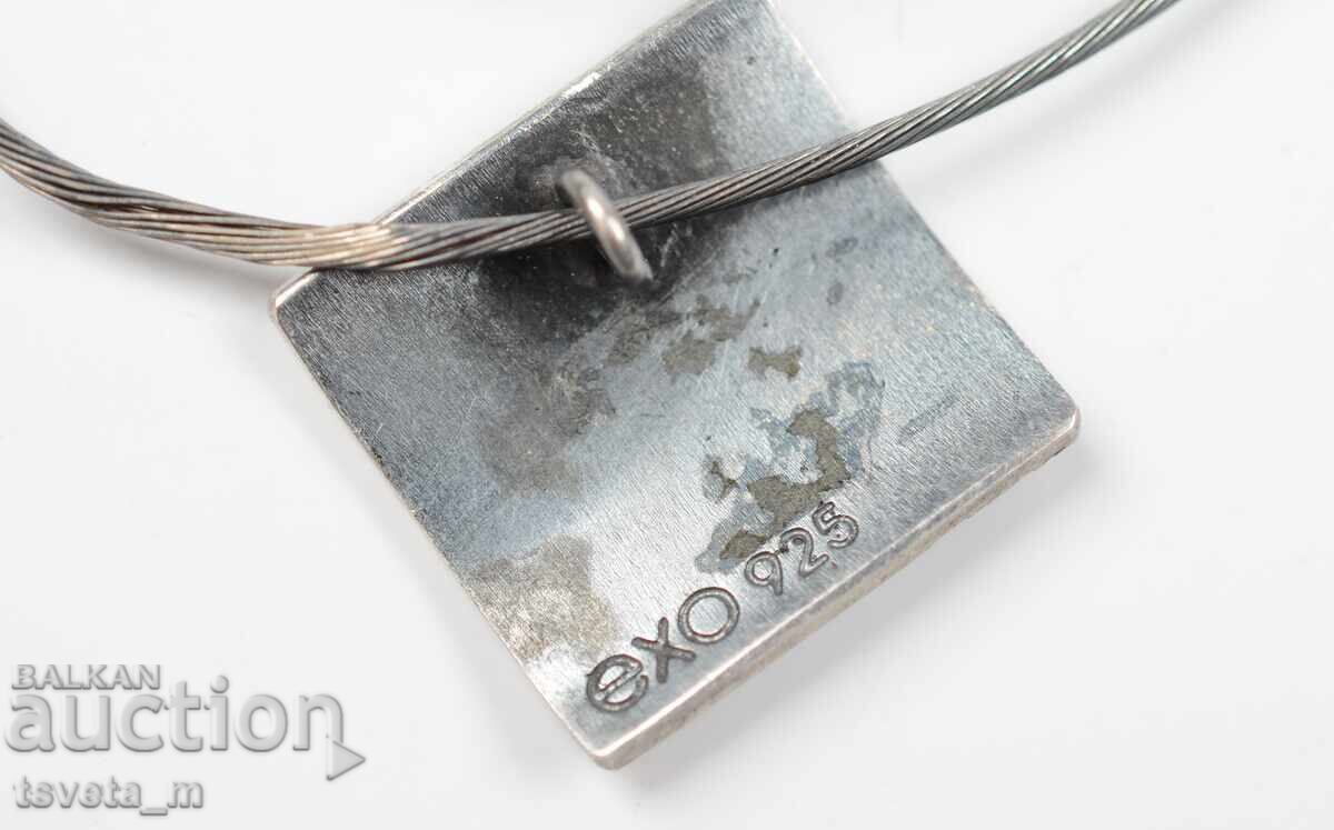 Доставка на Комплект сребърни бижута колие и обици 14 гр. / 925