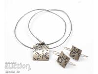 Set bijuterii argint colier și cercei 14 gr. / 925