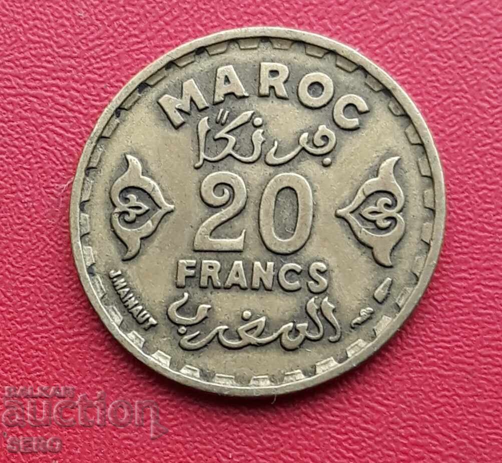 Maroc - 20 de franci 1952